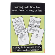 Load image into Gallery viewer, 52 Bible Memory Verses Every Kid Should Know Coloring Cards for Kids
