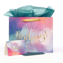 Load image into Gallery viewer, Happy Birthday Multicolored Large Gift Bag Set with Card and Tissue Paper
