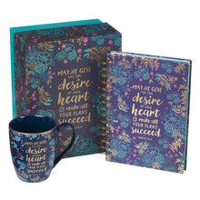 Load image into Gallery viewer, Desire of Your Heart Mug and Journal Boxed Gift Set for Women - Psalm 20:4
