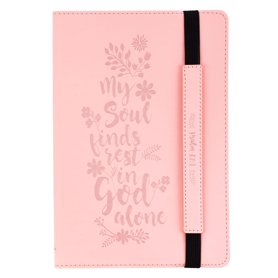 My Soul Finds Rest Flexcover Dotted Journal with Elastic Closure – Psalm 62:1