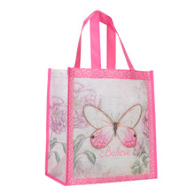 Load image into Gallery viewer, Believe Butterfly Pink Shopping Bag
