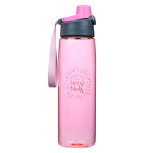 Load image into Gallery viewer, Grateful Heart Pink Plastic Water Bottle
