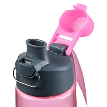 Load image into Gallery viewer, Grateful Heart Pink Plastic Water Bottle
