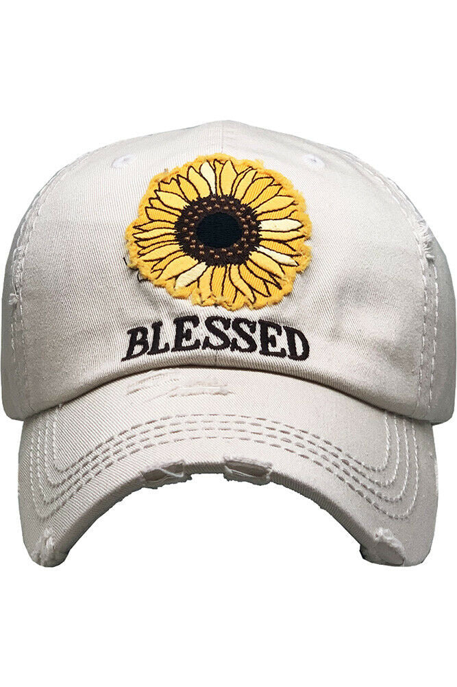 Stone Tan Kbethos Blessed Sunflower Women’s Cap