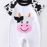 Cow Print Baby Romper