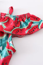 Load image into Gallery viewer, Watermelon Ruffle Girls Denim Set
