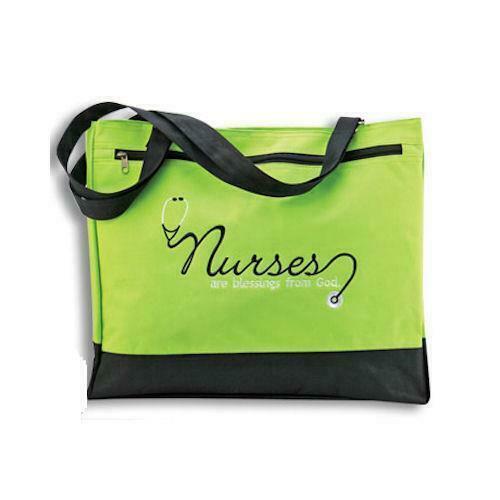 Nurses Are Blessings From God Green Tote Bag