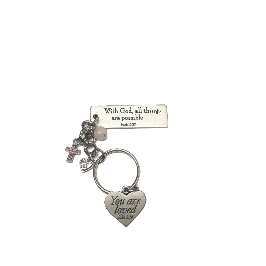 With God all things are possible Keychain