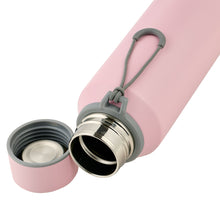 Load image into Gallery viewer, Be Still Pink Stainless Steel Water Bottle - Psalm 46:10
