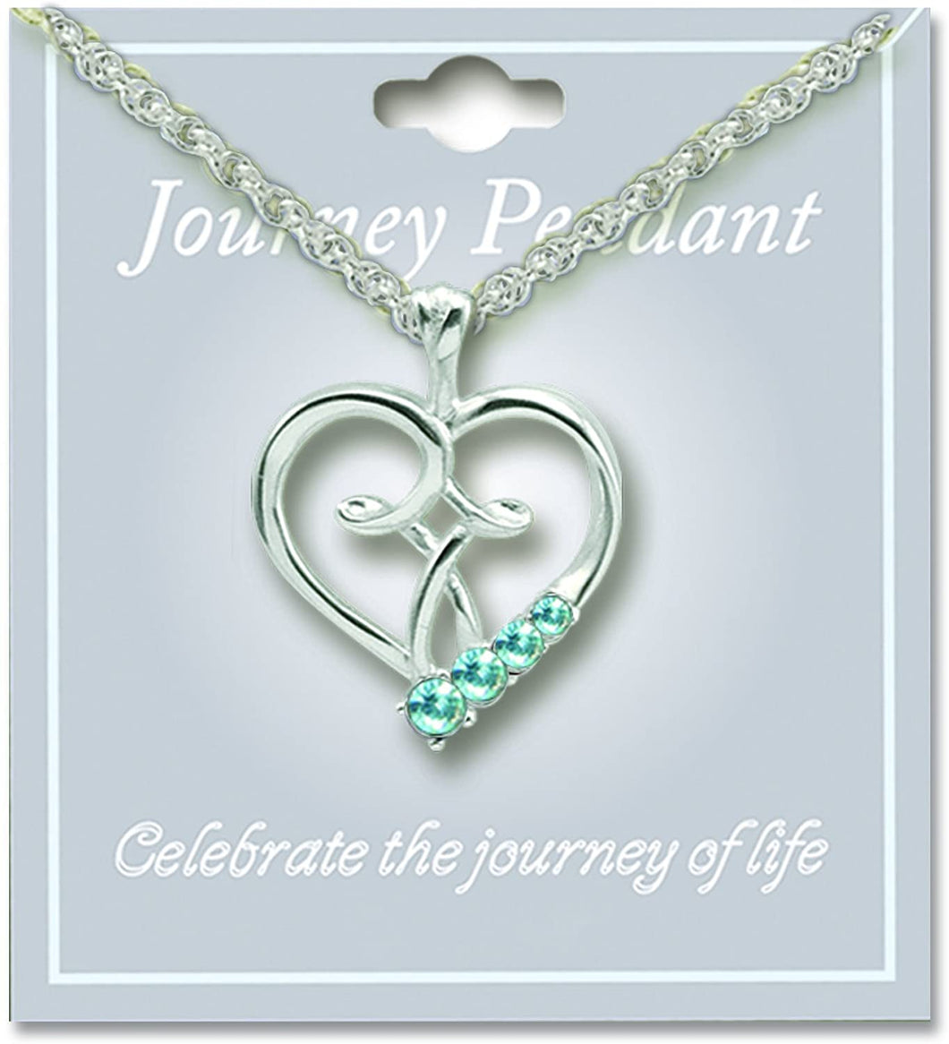 March Birthstone Pendant Necklace