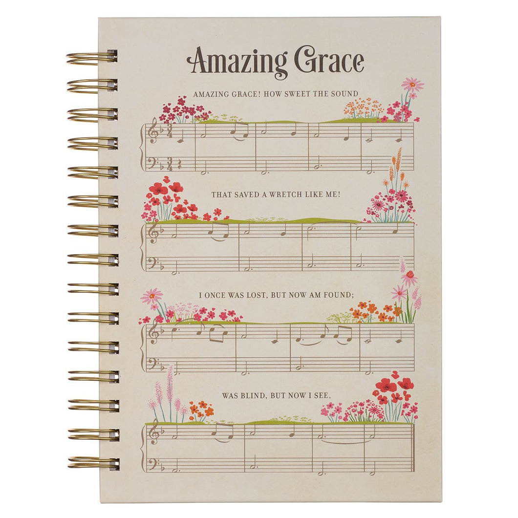 Amazing Grace Sheet Music Spiral-Bound Journal