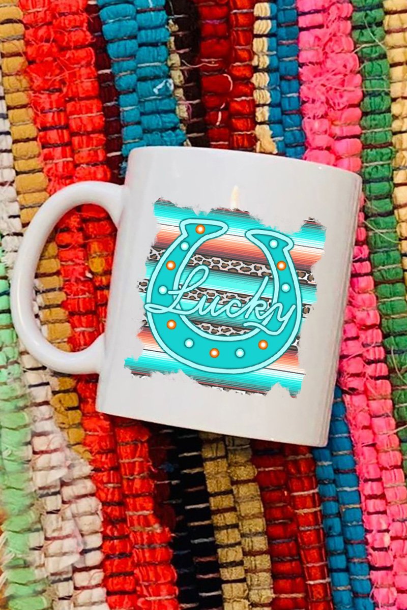 Serape Lucky Horseshoe 15oz Mug