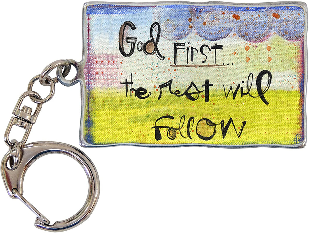 Abbey Ca Gift God First Key Chain