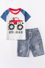 Load image into Gallery viewer, Monster Truck Denim Shorts Boys Set
