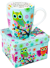 Load image into Gallery viewer, Joshua 1:9 Owl Mug Gift Boxed
