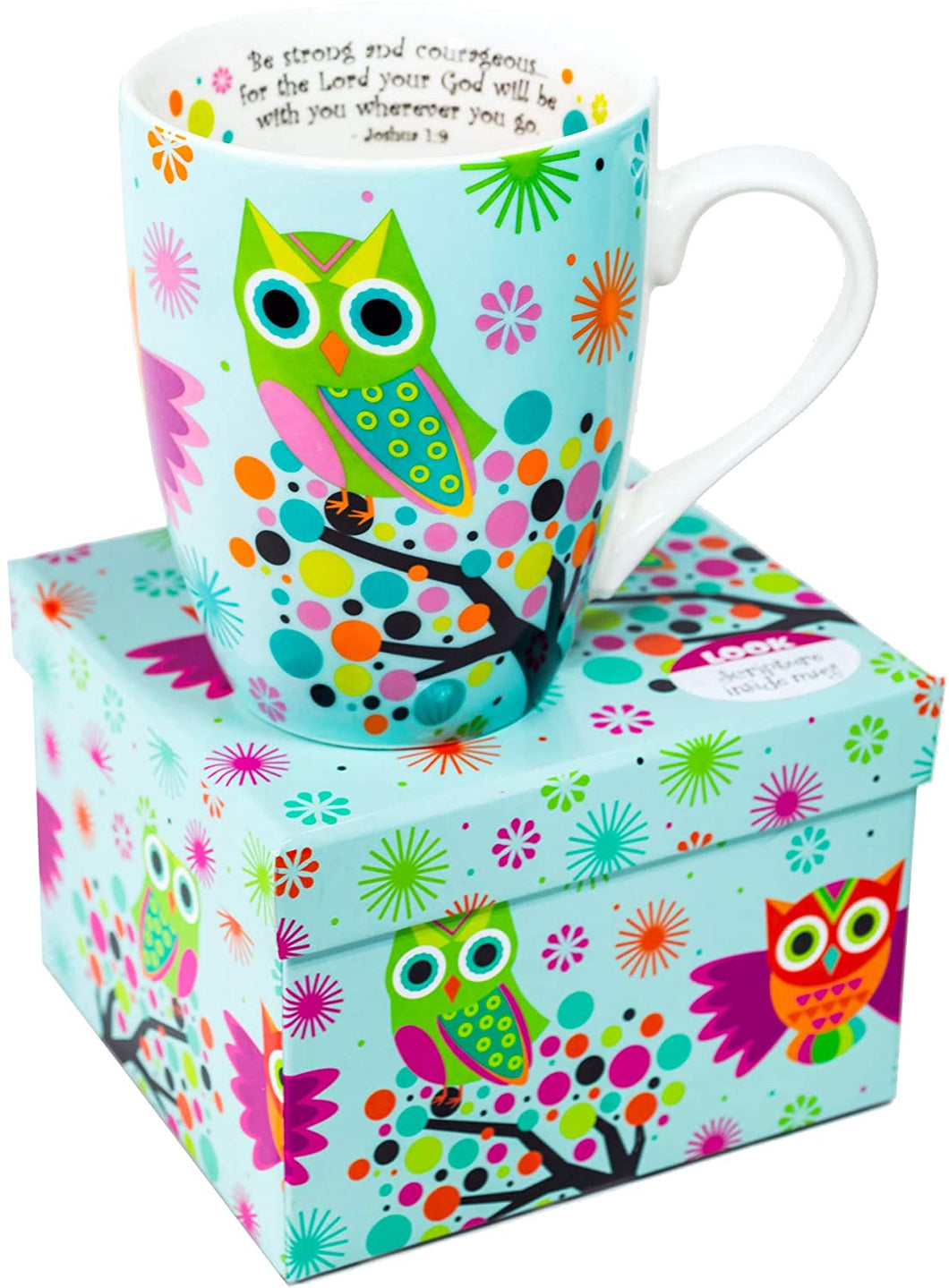 Joshua 1:9 Owl Mug Gift Boxed