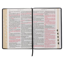 Load image into Gallery viewer, Black Art Nouveau Framed Faux Leather Giant Print Full-size KJV Bible with Thumb Index
