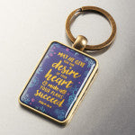 Load image into Gallery viewer, Metal Key Ring Psalm 20:4
