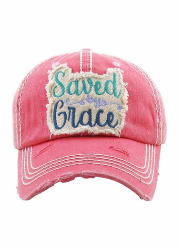 Saved By Grace Hat Pink