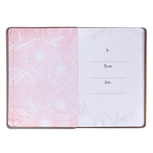 Load image into Gallery viewer, Strength &amp; Dignity Slimline Taupe Faux Leather Journal – Proverbs 31:25
